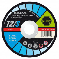 RECA rezalna plošča T2/S ravna premer 180 mm debelina 2,5 mm vrtina 22,23 mm