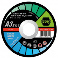 RECA rezalna plošča A3 2in1 ravna premer 180 mm debelina 2,5 mm vrtina 22,23 mm
